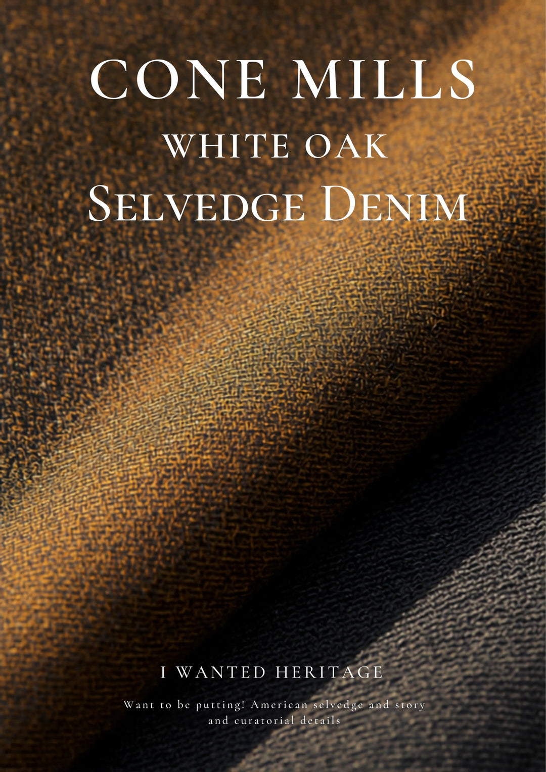 Cone Mills White Oak selvedge denim — vintage American red line selvedge mill heritage