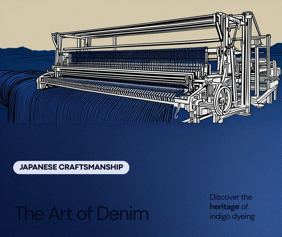 Japanese denim shuttle loom weaving indigo selvedge fabric in Kojima Okayama Japan